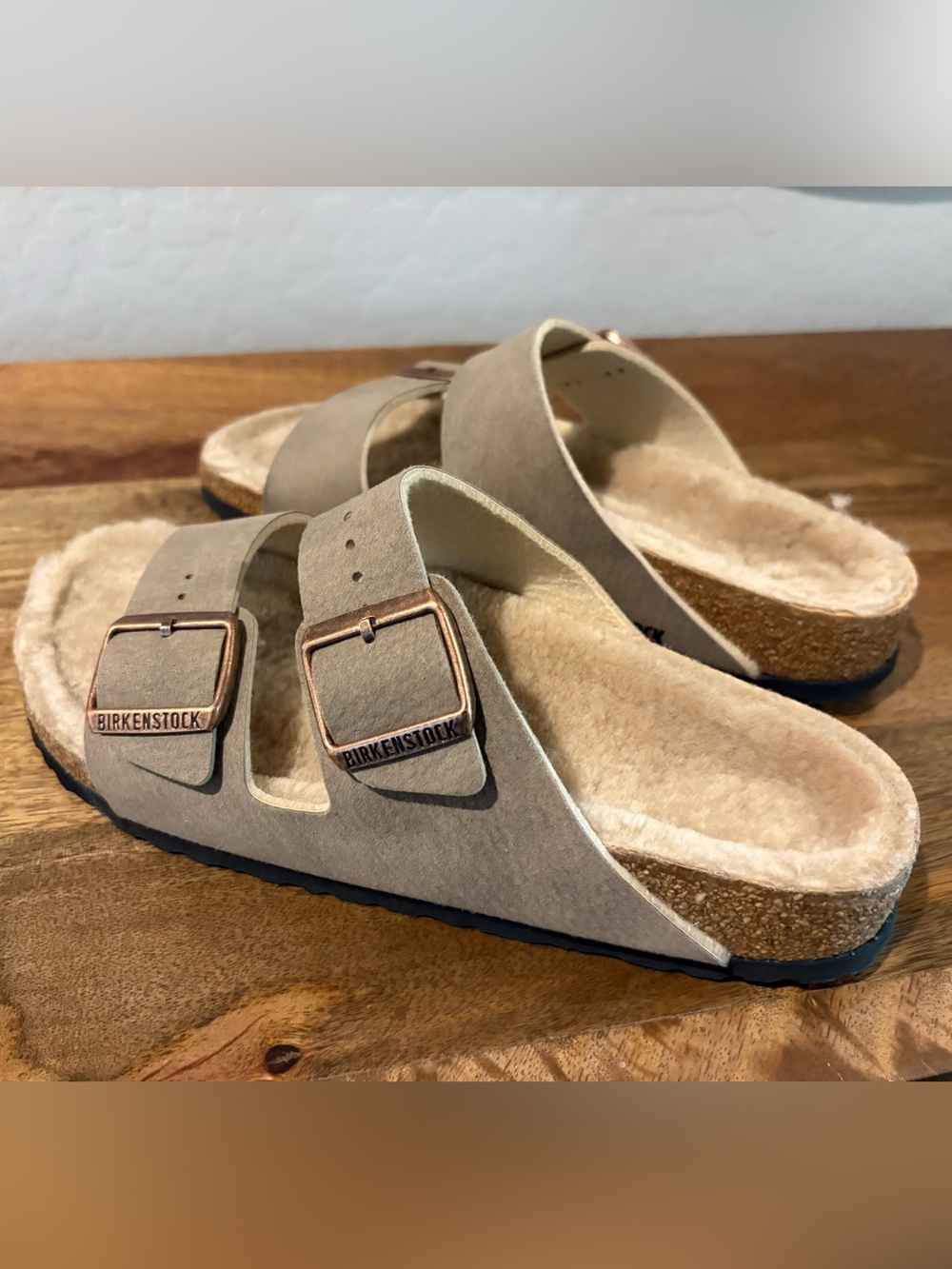 Birkenstock Arizona Shearling-Lined Slide Sandal